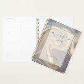 Modernes Blue Brown & Gold Abstrakt Planer (Anzeige)