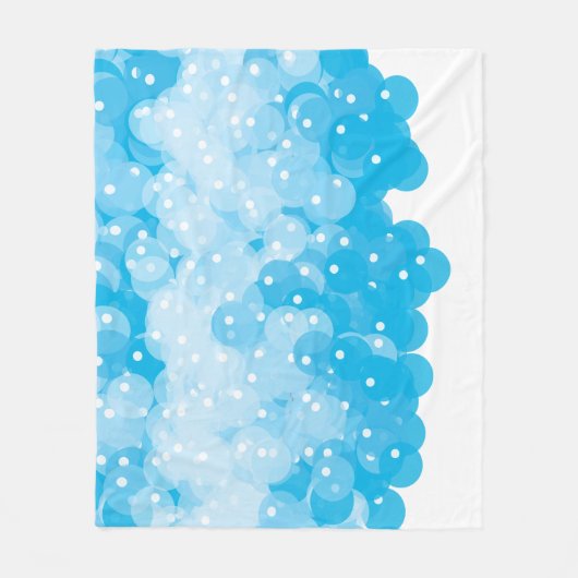 Modernes Blue Bubbles Baby Boy Pattern Fleecedecke (Vorderseite)