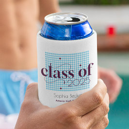 Modernes Blue Burgundy Graduation Cap Muster Dosenkühler