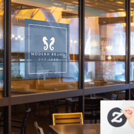 Modernes Blue Coastal Seepferd  Fensteraufkleber