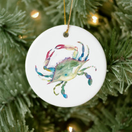 Modernes Blue Crab Küste Weihnachtsschmuck