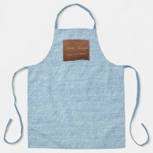 Modernes Blue Denim Jeans Textur Leather Patch