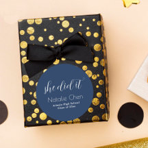 Modernes Blue Elegante Schriftartes Graduate