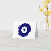 Modernes Blue Evil Eye Viel Glück & Protection Sym Karte (Gelbe Blume)