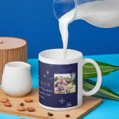 Modernes Blue Family Weihnachts-Foto Kaffeetasse