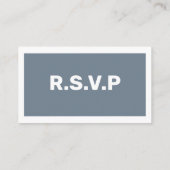 Modernes Blue fett UAWG QR Code Hochzeit Begleitkarte (Rückseite)