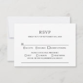 Modernes Blue Floral Wedding RSVP Karte (Rückseite)