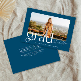 Modernes Blue Foto Class 2025 Abschluss Ankündigung