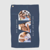 Modernes Blue Foto Golf Personalisiertes Geschenk  Golfhandtuch (Vorderseite)