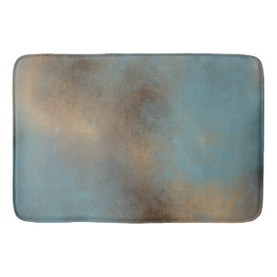 Modernes Blue Gold Serena Abstrakte Kunst Badematte