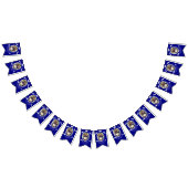 Modernes Blue Graduate Foto Graduation Cap, Diplom Wimpelkette (Alle)