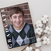 Modernes Blue Graduation Party Custom Foto Einladung