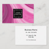 Modernes Blue Graffiti Coole Abstrakte Kunst Visitenkarte (Vorne/Hinten)