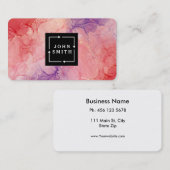 Modernes Blue Graffiti Coole Abstrakte Kunst Visitenkarte (Vorne/Hinten)