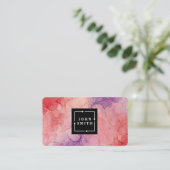 Modernes Blue Graffiti Coole Abstrakte Kunst Visitenkarte (Stehend Vorderseite)