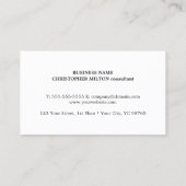 Modernes Blue Gray White Geometric Consultant Visitenkarte (Rückseite)