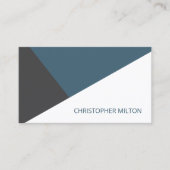 Modernes Blue Gray White Geometric Consultant Visitenkarte (Vorderseite)