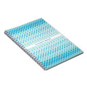 Modernes Blue Green Abstrakt Diamond-Notebook Notizblock (Rechte Seite)