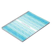 Modernes Blue Green Abstrakt Diamond-Notebook Notizblock (Linke Seite)