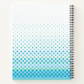 Modernes Blue Green Abstrakt Diamond-Notebook Notizblock (Rückseite)