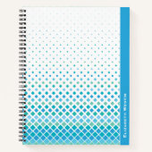 Modernes Blue Green Abstrakt Diamond-Notebook Notizblock (Vorderseite)