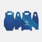 Modernes Blue Grunge Bar Mitzvah Personalisiert Geschenkschachtel (Ungefaltet)