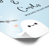 Modernes Blue Halloween Baby Duschzeichen Fotodruck (Ecke)