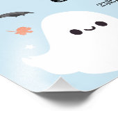 Modernes Blue Halloween Begrüßungs-Baby-Duschzeich Fotodruck (Ecke)