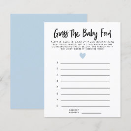 Modernes Blue Heart Guess The Baby Food Dusche Gam