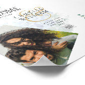 Modernes Blue Hydrangea Hochzeiteinladung QR Code Poster (Ecke)