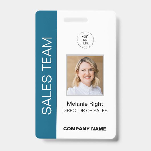 Modernes Blue-ID-Abzeichen Ausweis (Vorderseite)