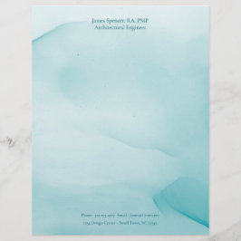 Modernes Blue Ink Design Personalisiert Stationier Briefbogen