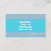 Modernes Blue Klempner Wassertropfen Visitenkarte (Rückseite)