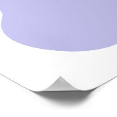 Modernes Blue Lavender Wave Wedding Begrüßungszeic Poster (Ecke)