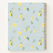 Modernes Blue Lemon Notebook - Vollständig persona Notizblock (Rückseite)