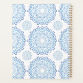 Modernes Blue Mandala Mit Monogramm Chic Planer (Rückseite)