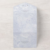 Modernes Blue Marble Minimal Monogram Dinner All In One Einladung (Außenbereich)