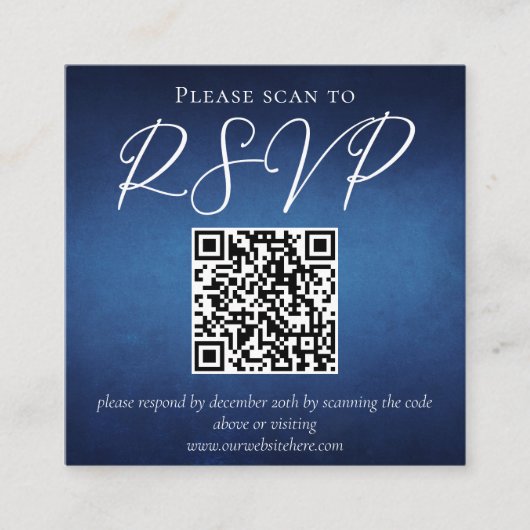 Modernes Blue Minimalistisch Waterfront Wedding RS Begleitkarte (Vorderseite)