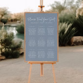 Modernes Blue Oh Baby Einfache Duschkarte Poster