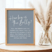 Modernes Blue Oh Baby Simple Bauches Guessing Game Poster