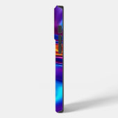 Modernes Blue Orange Hintergrund Case-Mate iPhone Hülle (Rückseite / Links)