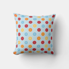 Modernes Blue Polka Dot Außenkissen Kissen Für Draußen