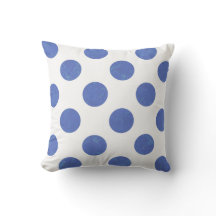 Modernes Blue Polka Dot Throw Kissen