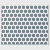 Modernes Blue Polka Dots Weihnachtswrapping Papier Geschenkpapier (Flach)