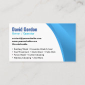 Modernes Blue Power Wash House Reinigung Visitenkarte (Rückseite)