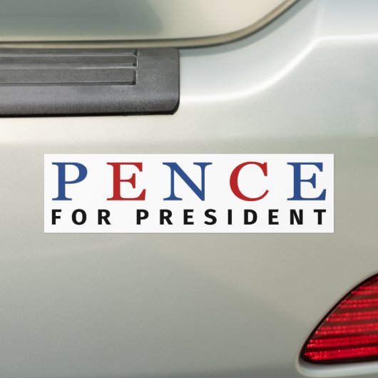 Modernes Blue Red Mike Pence für Präsident Autoaufkleber (Auf Auto)