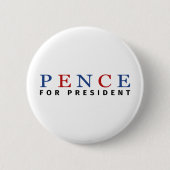 Modernes Blue Red Mike Pence für Präsident Button (Vorderseite)