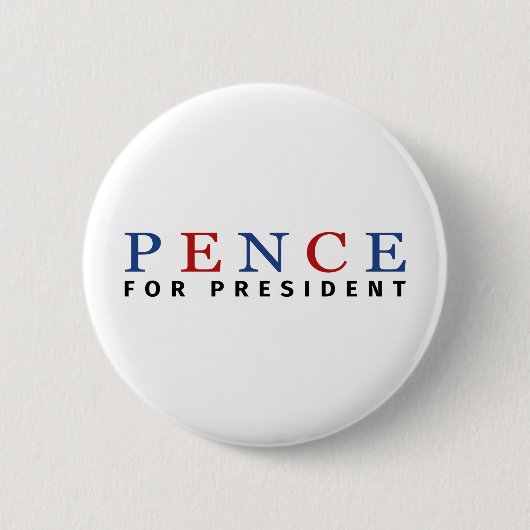 Modernes Blue Red Mike Pence für Präsident Button (Vorderseite)