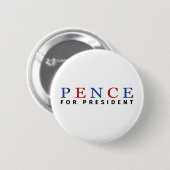 Modernes Blue Red Mike Pence für Präsident Button (Vorne & Hinten)