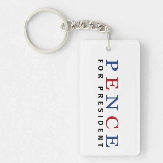 Modernes Blue Red Mike Pence für Präsident Schlüsselanhänger (Vorderseite)